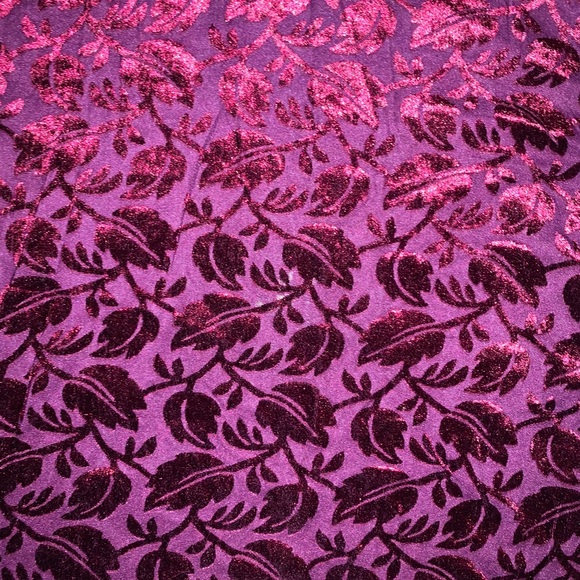 Vintage 90s Purple Sheer Turtleneck blouse Sz. M - Picture 2 of 8